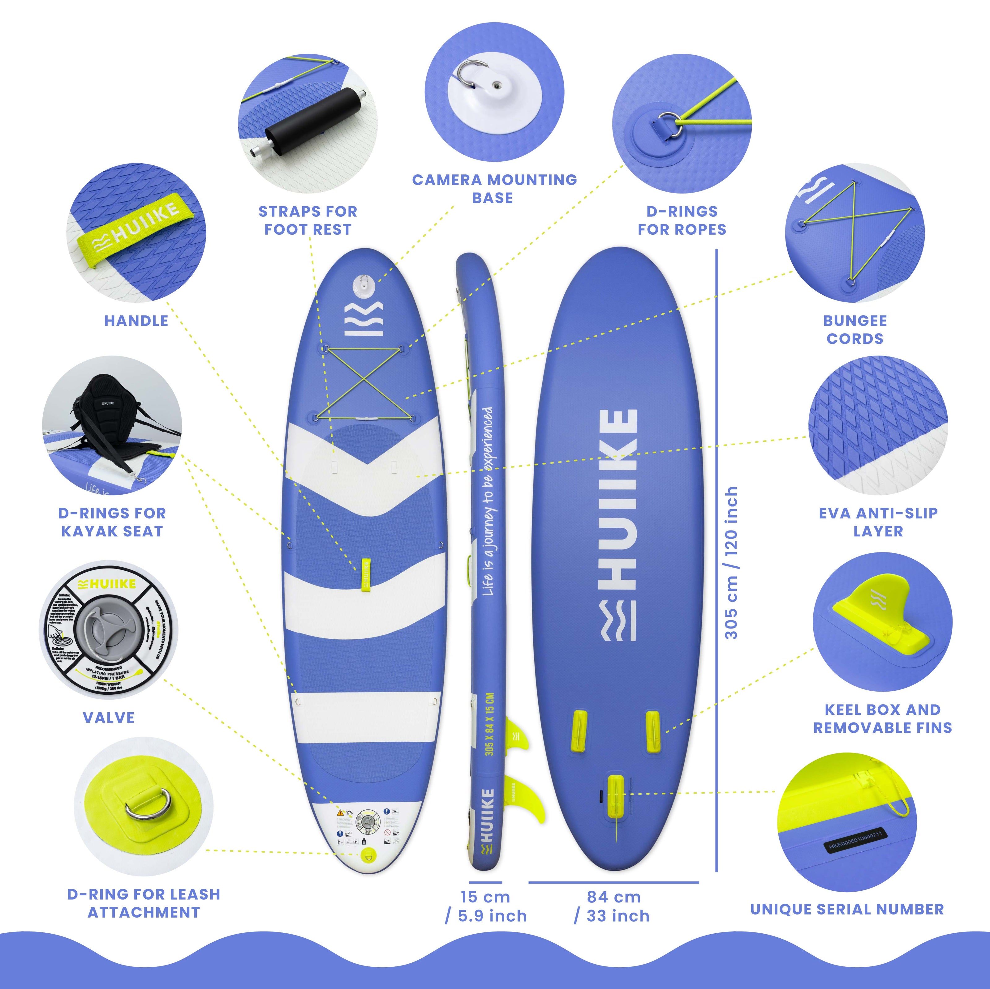 Royal Blue Beach – prkno na paddle surfing s prémiovým příslušenstvím