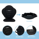 Asiento Paddle Surf y Kayak con 4 Correas Ajustables Negro