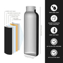 Stainless Steel Water Bottle 750 ml - Full Black