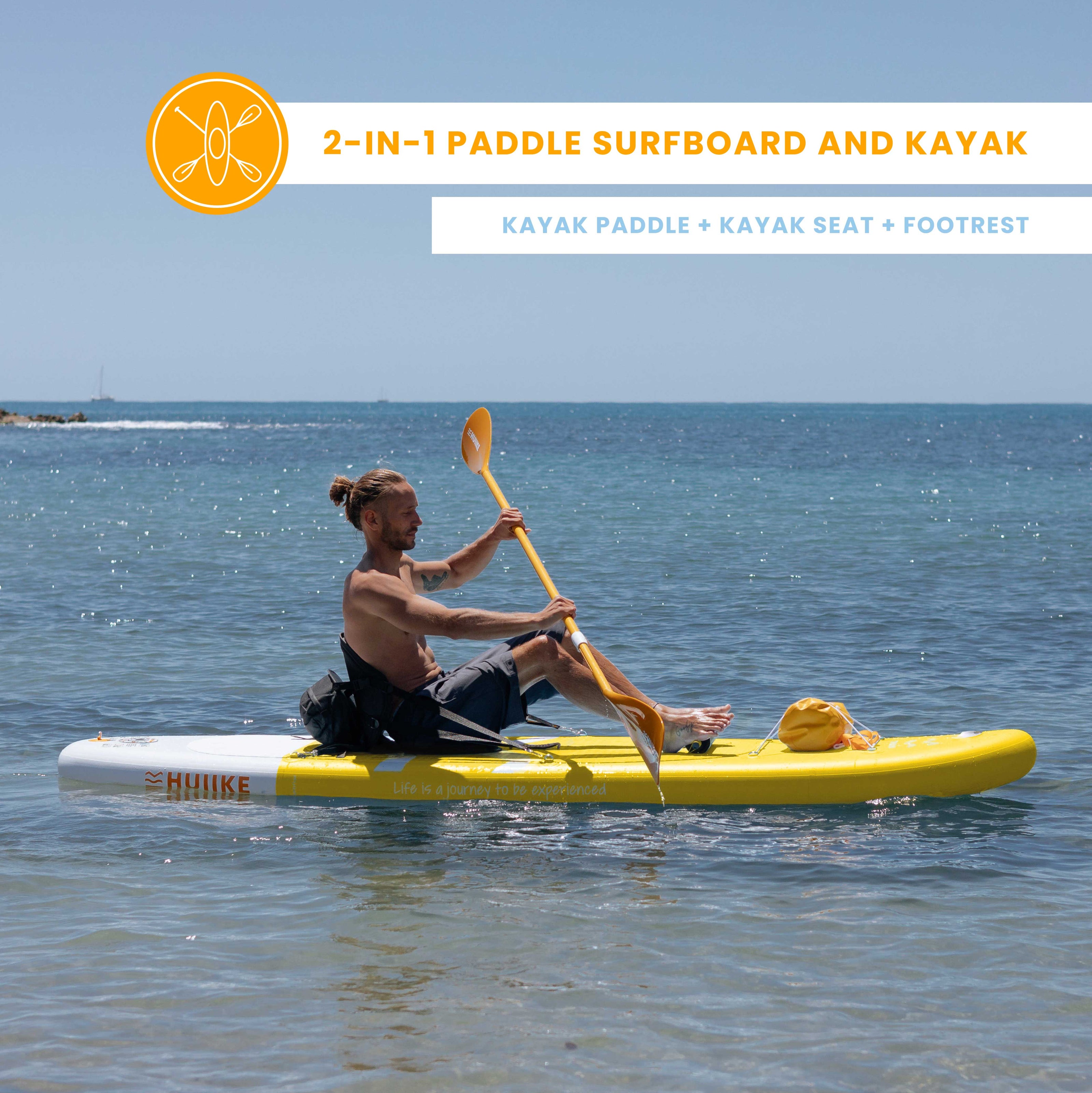 Yellow Enjoyer – Paddle Surfboard med premiumtillbehör