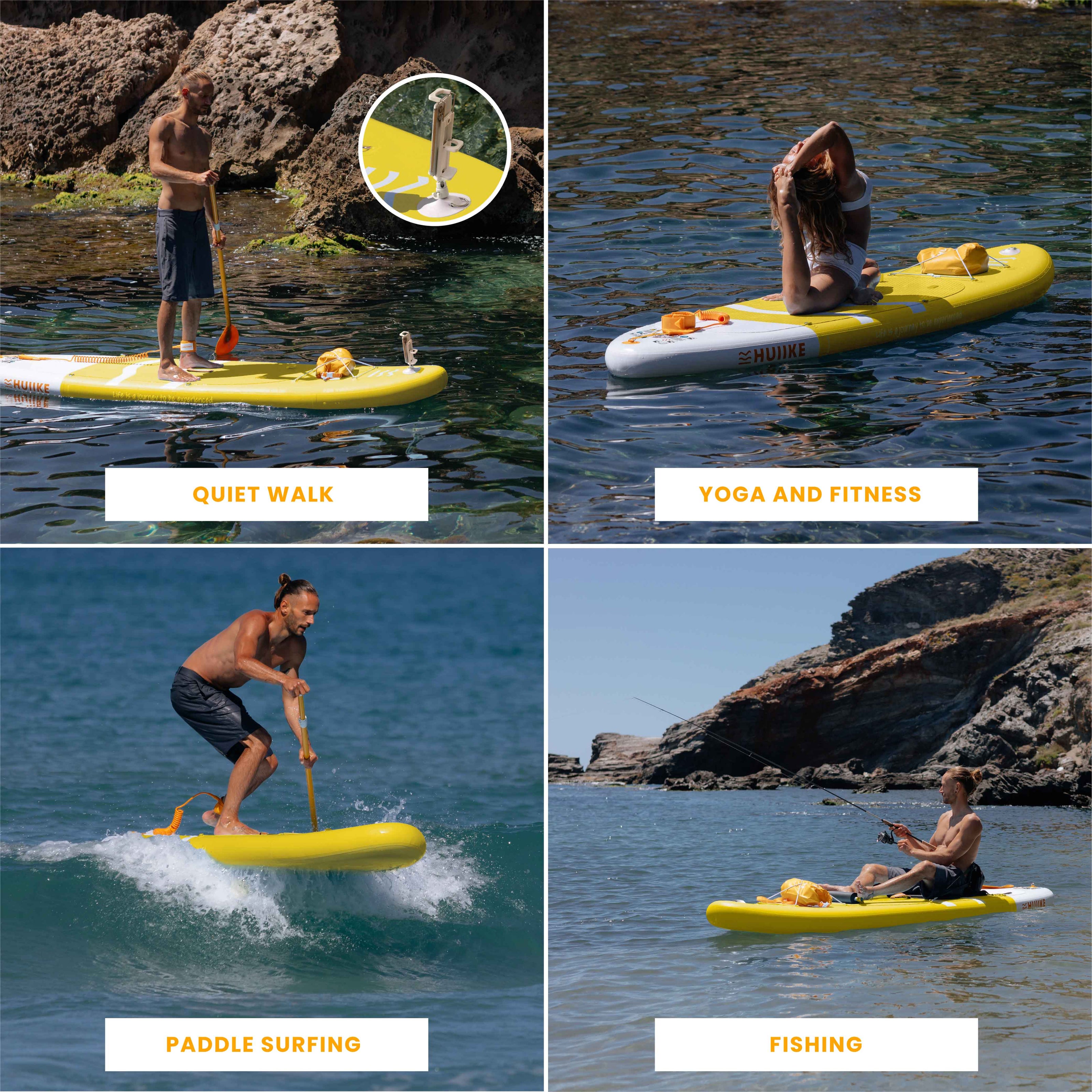 Yellow Enjoyer – Paddle Surfboard med premiumtillbehör