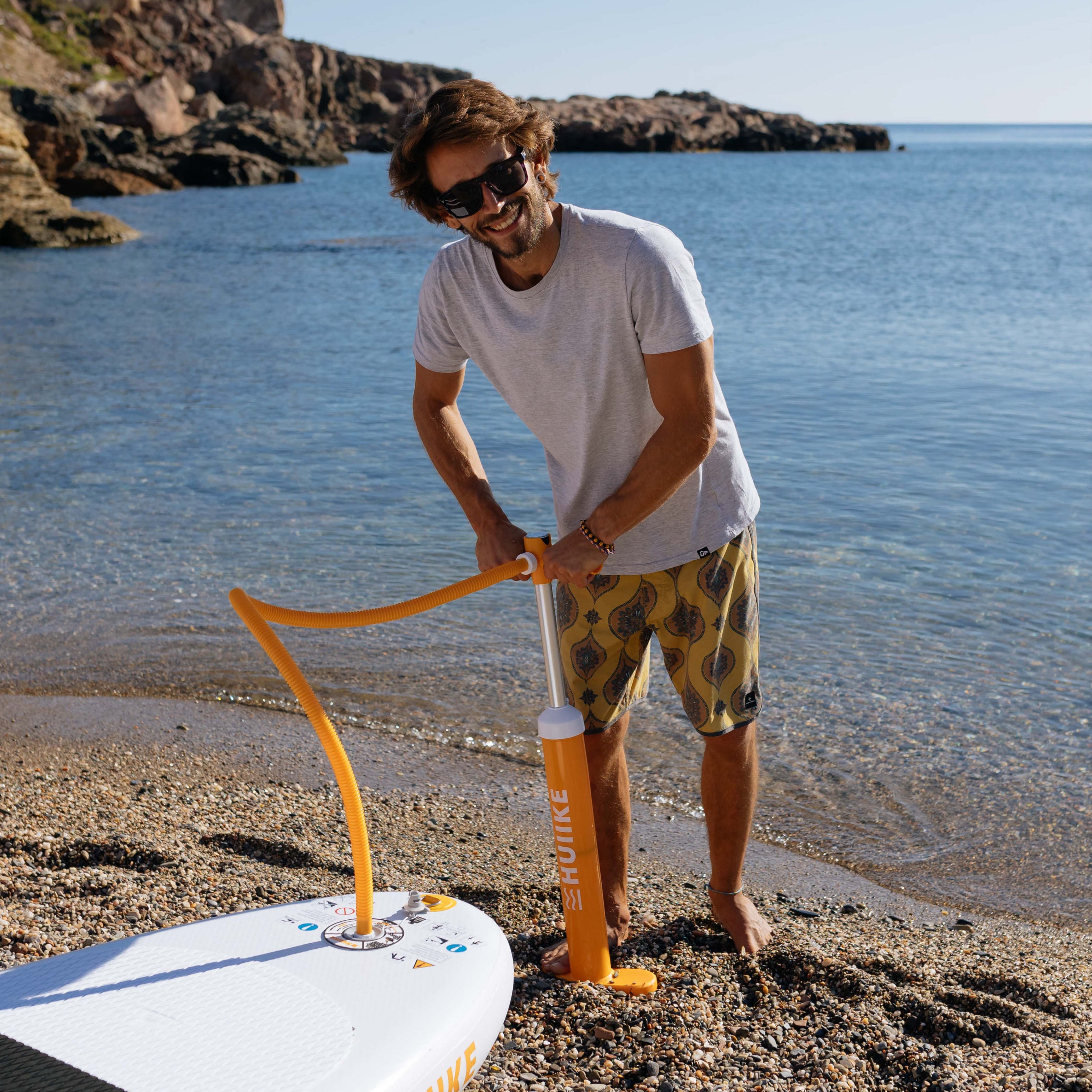 Dubbelverkande manuell paddle Surf Inflator