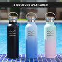 Edelstahl-Wasserflasche 750 ml - Full Black