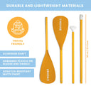 Pagaia da surf 2 in 1 in alluminio per Kayak Enjoyer