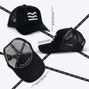 Svart truckerkeps för män och kvinnor – en storlek