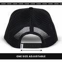 Svart truckerkeps för män och kvinnor – en storlek