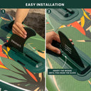 Köl Paddle Surf Pack med 3 avtagbara delar Tropical