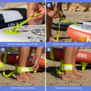 Justerbar spiralformad leash för paddle surf – Invento Surf Estandar Beach