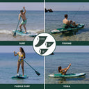 Köl Paddle Surf Pack med 3 avtagbara delar Tropical